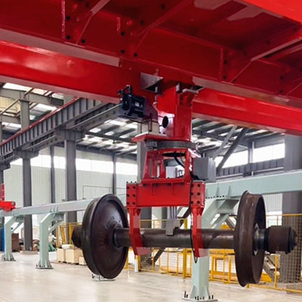 Train wheel handling 4-axis truss manipulator